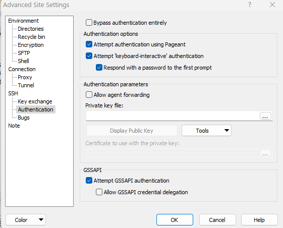 winscp-advanced-key