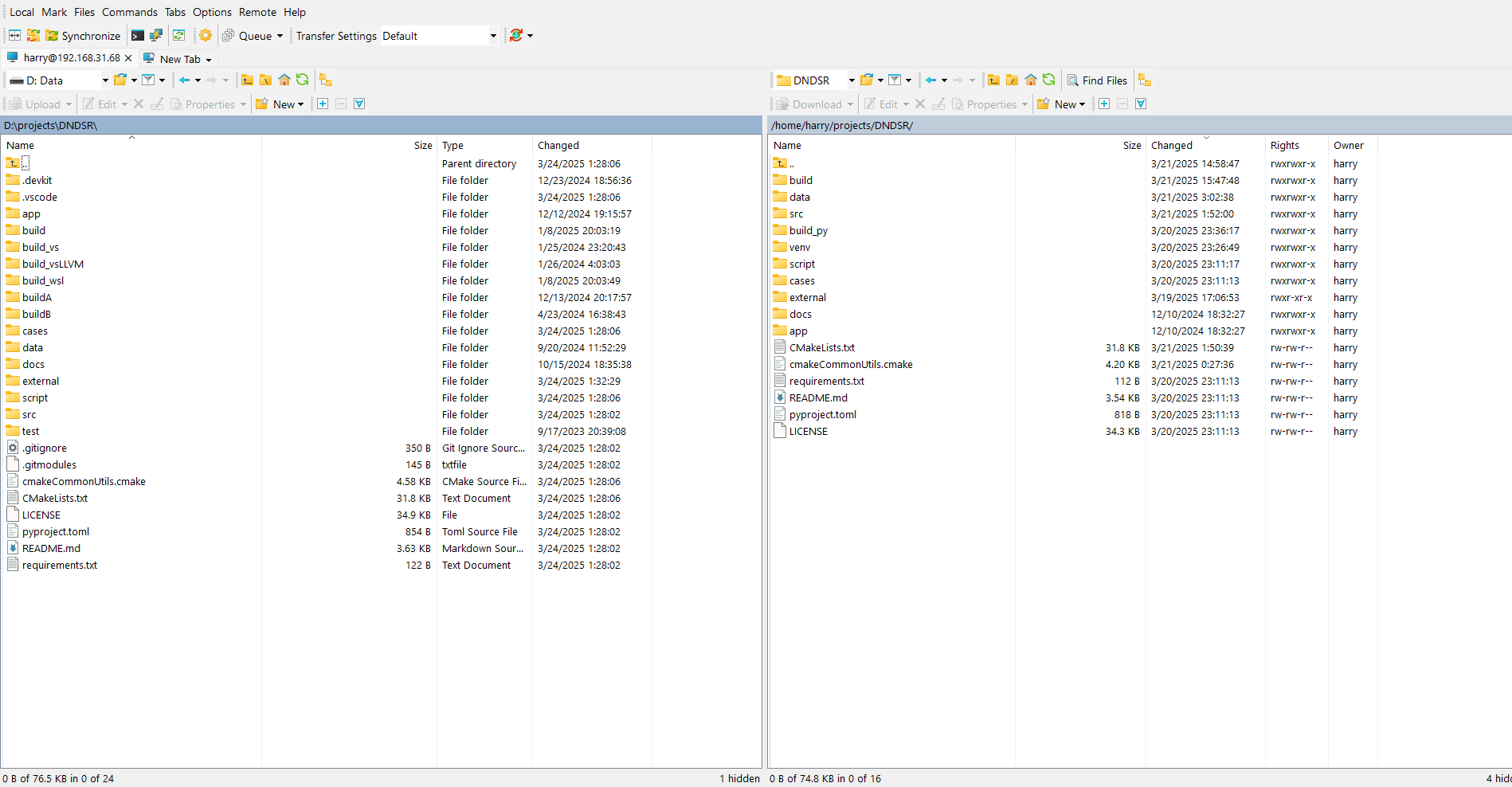 winscp layout